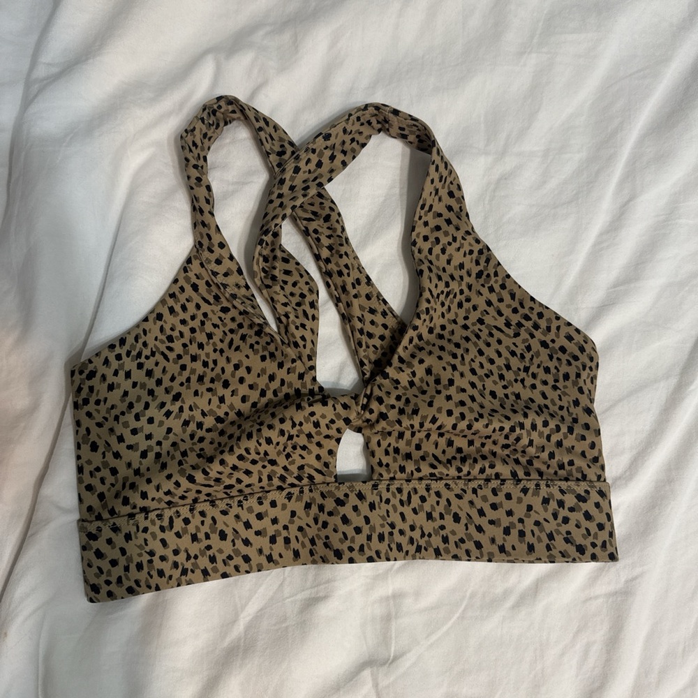 Fabletics Leopard Print Sports Bra